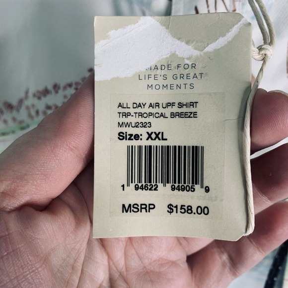 Faherty All Day Air UPF Button-Up Shirt Mens Size 2XL Tropical Breeze NWT $158 - Picture 8 of 15